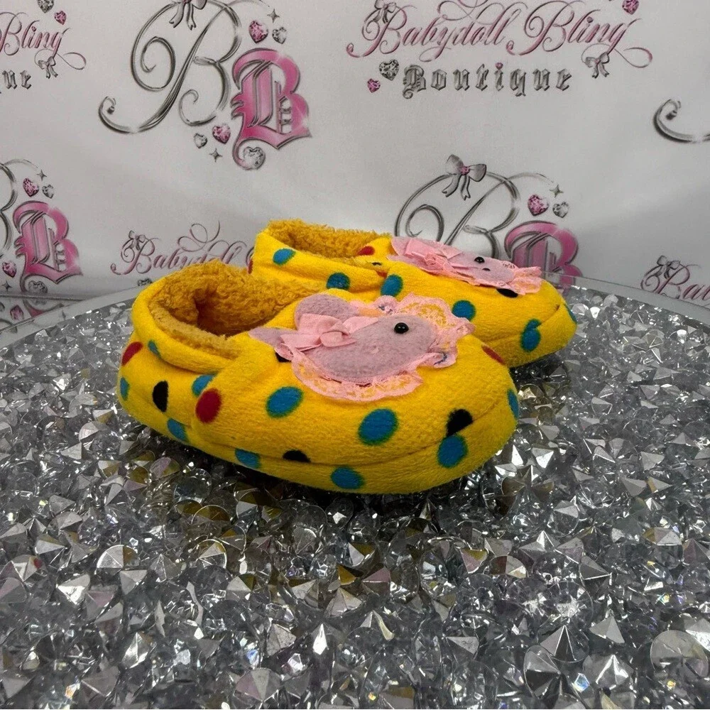 Slipper kids shoes bunny  Polka Dot Kids Shoes with Bunny Design